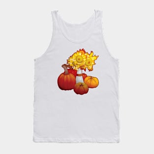 Sunflower and Pumpkins Tank Top